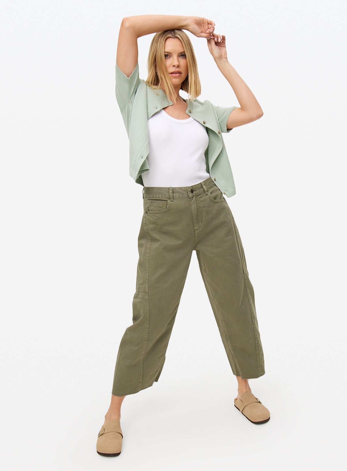 Pale Green Raglan Short Sleeve Cardigan 18 - Image 2 thumbnail